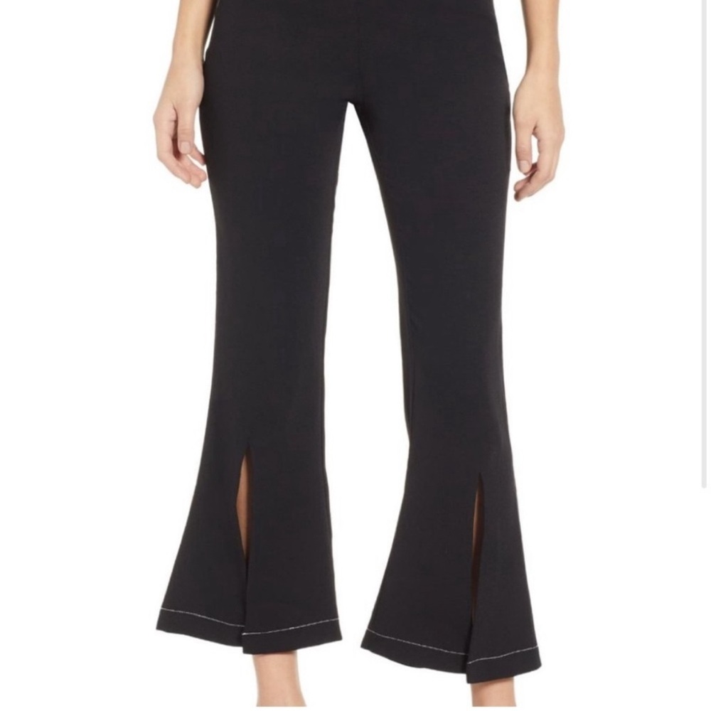 🆕 Anthropologie ! Endless Rose Black Pants with White Stitching